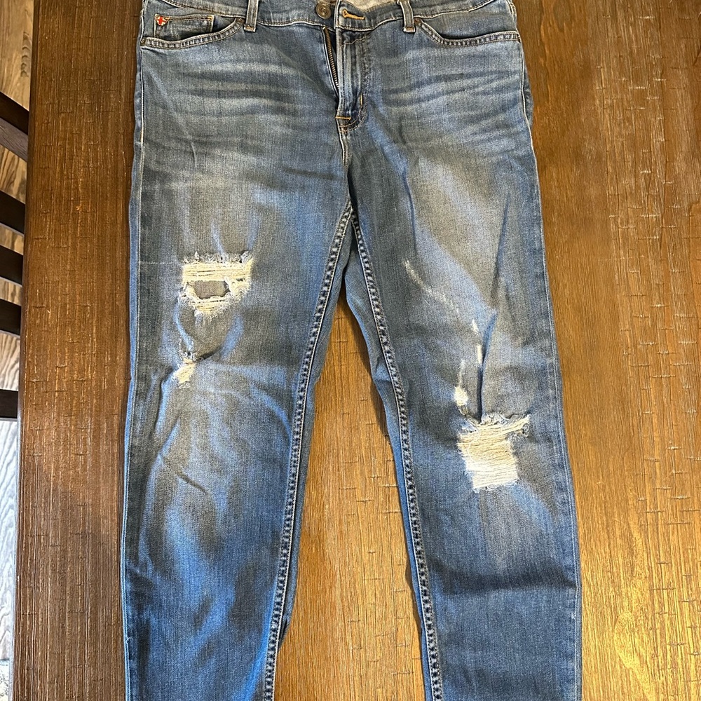 Hudson Distressed Blue Denim Jeans
